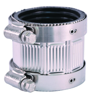 Reducing-Size No-Hub Coupling by Fernco – 2" x 1-1/2", Neoprene, Black, Model GIDDS-97856