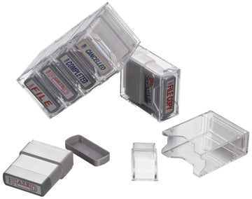 Office Pre-Inked Message Stamp by Officemate – Rubber, Blue, Model 77002