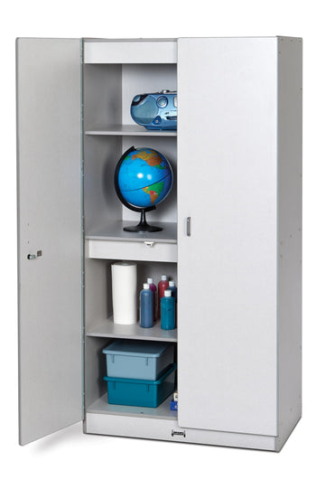 Rainbow Accents Storage Cabinet - Gray by Jonti-Craft – Large, Melamine, Grey, Model 5950JC000