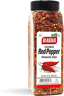 Badia Crushed Red Pepper, 12 oz – Dried and Crushed Red Chili Flakes for Cooking, Seasoning, and Topping