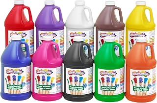 Colorations Paraben-Free Simply Washable Tempera Paint, Set of 10 Colors