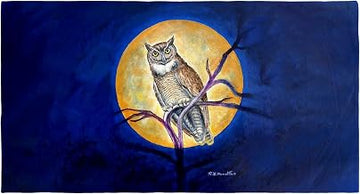 Owl in Moon Beach Towel