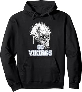 Curtis Vikings Rising Helmet GO! Pullover Hoodie
