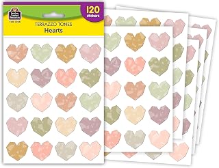 Teacher Created Resources Terrazzo Tones Hearts Stickers (TCR7228)