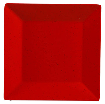 Mexico Collection RED Speckled Melamine Square Bread by Yanco – Large, Melamine, red speckled, Pack of 48, Model ME-106