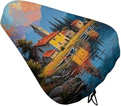 Lakeside Town Scenery Bike Seat Cover Bicycle Saddle Protective Cover