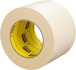3M 02859-case High Performance Masking Tape 232 Tan, 96 mm x 55 m, 6.3 mil (Pack of 8)