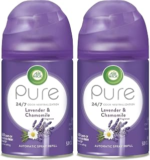 Air Wick 62338779614 77961CT Freshmatic Ultra Automatic Spray Refill, Lavender/Chamomile,Aerosol,5.89 oz (Case of 6) (Pack of 2)