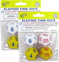 Koplow Elapsed Time Dice, Assorted Colors, 2 Pairs/Pack, 2 Packs (KOP18848-2)