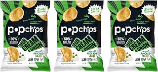 popchips Potato Chips Sour Cream & Onion, 2.25 Oz (Pack of 3)