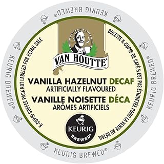 Van Houtte Vanilla Hazelnut Decaffeinated Coffee, 24-Count K-Cups for Keurig Brewers (Pack of 2)