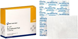 First Aid Only 3-605: 3"X4" Non-Adherent Pads, 10/Box