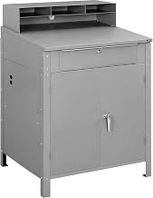 Global Industrial Shop Desk, Slope Top, 34-1/2"W x 30" D x 51-1/2"H, Gray