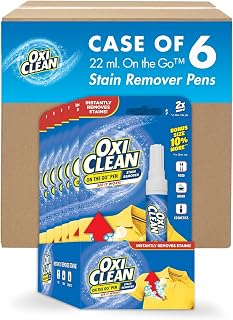 OxiClean On The Go Pen Stain Remover, in Laundry Stain Remover for Clothing and Fabric, Bulk 6/ 22m case