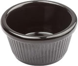 RFM-1K - Melamine Ramekin, Fluted - Black, 1-1/2 oz