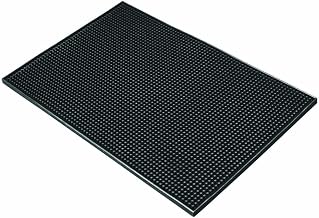 161-02 Service Bar Mat, 18" L x 12" W x 3/8" H, Flexible, Rubber, Black, Non-Slip, Rubber, Black, Bar Service Mats, Flexible