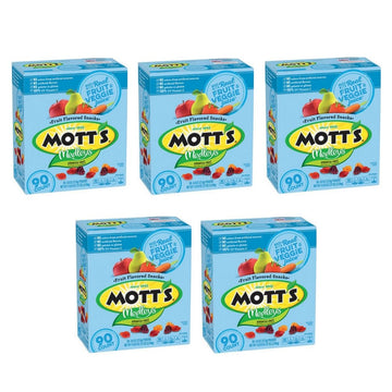 Medley Assorted Fruit Flavored Snacks (90 Count) (5 Pack) by Mott's – 10 x 16 x 20 inches, Model 1055728