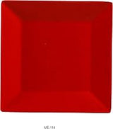 Yanco Mexico Collection RED Speckled Melamine Square Plate 14" BOX of 12
