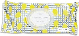 Beekman 1802 Goat Milk Face Wipes, Sunshine Lemon, 100 Count | Facial Cleansing Wipes, Removes Makeup & Dirt, With Goat Milk & Aloe, Sensitive Skin Safe, Travel Essentials