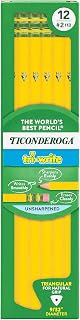Ticonderoga Tri-Write Wood-Cased Pencils, #2HB Soft, Yellow, 12 Count