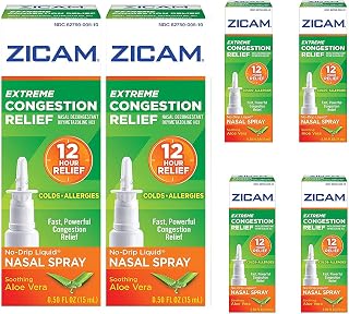 Zicam Extreme Congestion Relief Liquid Nasal Spray 0.50 Ounces (Pack of 6)