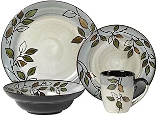 Pfaltzgraff 5136396 Rustic Leaves Dinnerware Set, Assorted
