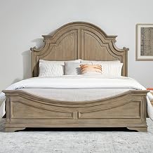 Liberty Furniture Magnolia Manor California King Panel Bed Frame Traditional Bedroom - Weathered Bisque Oak Wood