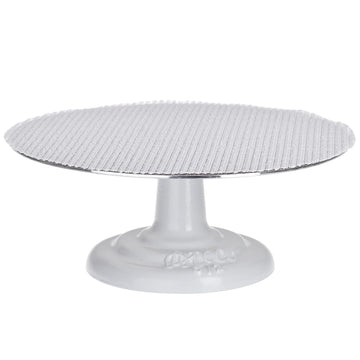 Cast Iron and Non-Slip Pad Cake Stand by Ateco – #612 12" Round, Cast Iron Base, Cast Iron, White