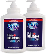 Blue Goo Pain Relieving Gel – for Back/Neck, Muscle/Stiff Joints Pain, Sprains, Strains, Fast-Acting, Cooling+Soothing Relief, Made w/ 100% Pure Emu Oil, 32 oz (2 Pack)