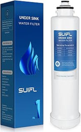 HQS-WF Under Sink Replacement Filter Cartridge, 1 Pack | Compatible with Everpure HQS-WF 12/C, DEV983001 | Built-in Scale Inhibitor | Tool-free Installation | 3,000-Gallon Capacity
