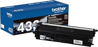 Brother Genuine TN433BK High Yield Toner-Retail Packaging , Black, 1 Size | Retail packaging