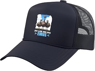 Just a Girl who Loves Emus Emu Trucker Hat with Adjustable Mesh Back