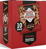 Dot's Homestyle Pretzels Dot's Pretzels Original Seasoned Pretzel Twists Snack Bags, 1 oz, 10 ct | Original Pretzel Twists, Bold Spices and Buttery Flavor, School and Office Snack Packs, 10 Individually Wrapped Snacks