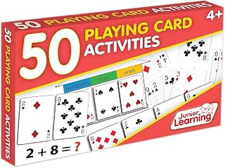 Junior Learning 50 Playing Card Activities, Math Learning Set