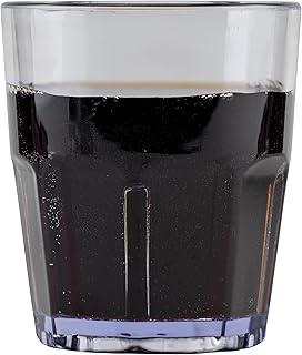 G.E.T. 9912-1-CL-EC 12 oz. Clear Tumbler, SAN Plastic Bahama Tumblers (Pack of 4)