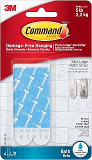 Command Indoor Large Replacement Strips, 4 Strips