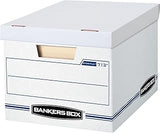 Bankers Box 30-Pack Basic-Duty File Storage Box with Lid, Letter/Legal | Tame everyday paperwork with affordable file boxes, lift-off lids, and reinforced handles for simple record storage.