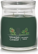Yankee Candle Balsam & Cedar Scented Signature 13oz Medium Jar 2-Wick Candle Over 35 Hours of Burn Time Christmas | Holiday