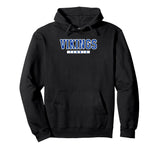 Curtis Vikings Tennis Pullover Hoodie by Curtis Vikings Official High School Gear – Polyester, Black, Model 2R3G9B4NE4P