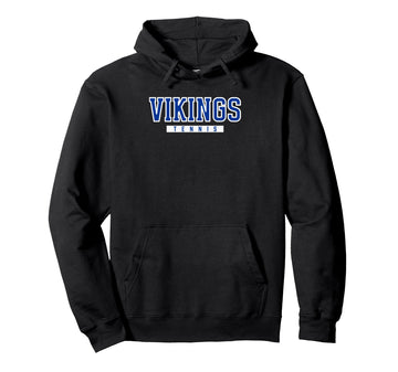 Curtis Vikings Tennis Pullover Hoodie by Curtis Vikings Official High School Gear – Polyester, Black, Model 2R3G9B4NE4P