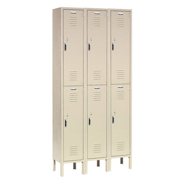 Double Tier Locker by Global Industrial – Alloy Steel, Tan, Model 652175TN