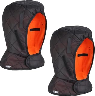 Ergodyne N-Ferno 6867 Winter Hard Hat Liner, Insulated, Fleece Lined, Shoulder Length, 2-Pack,Black