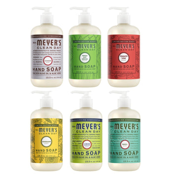 CLEAN DAY Liquid Hand Soap 6 Pack Variety 12.5 OZ Each by Mrs. MEYER'S – 12.5 Fl Oz (Pack of 1)