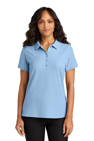 Women's Wearever Signature Pique Polo Cloud Blue by Port Authority – Large, Cloud Blue, Model LK200