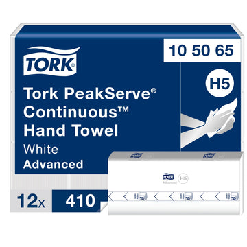 Tork PeakServe Continuous Hand Towel White H5 – 12 x 410 sheets, 105065
