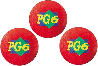 MASPG6R-3 Martin Sports 6-Inch, Nylon/Rubber Playground Ball, Red, Pack of 3 (MASPG6R-3)