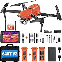 Robotics EVO II Dual 640T V3, 640x512 Thermal Imaging Drone, RemoteID | 0.8'' CMOS&50MP 8K RYYB Sensor,10+ Temp Measurement, D-RI Ranges, Thermal Analysis Tool, for Search/Inspection/Public Safety