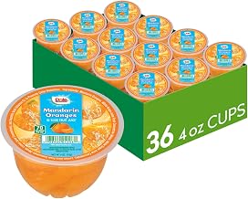 Dole Fruit Bowls Mandarin Oranges, 4oz, 36 Total Cups | In 100% Juice Snacks, Gluten & Dairy Free, Bulk Lunch Snacks for Kids & Adults