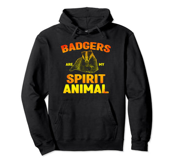 Spirit Animal Pullover Hoodie by Badger – Black, Model A1SS22VQZ3B