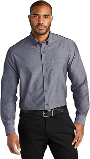 Port Authority Men's Long Sleeve Chambray Easy Care Button-Down Shirt